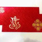 Paper Rectangular Red Wedding Card 